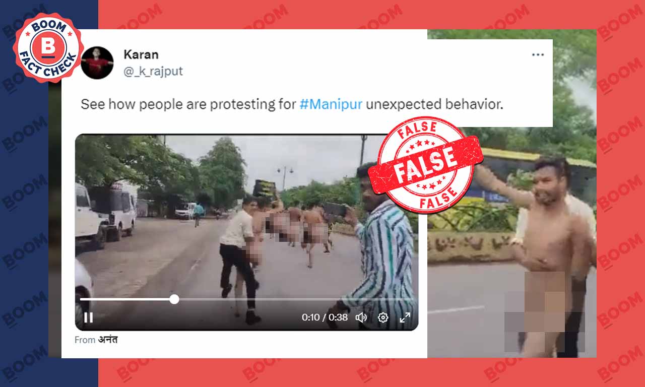 Visuals Of Men Protesting Naked In Chhattisgarh Falsely Shared As