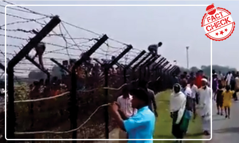 Old Video Falsely Shared As Bangladeshi Hindus Crossing India Border Post Cab Boom