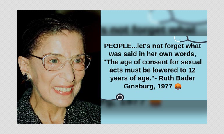 No Ruth Bader Ginsburg Did Not Advocate Lowering Age Of Consent To 12 Boom 2424