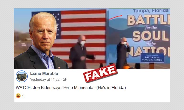 False: Viral Video Claim About Joe Biden Addressing The Wrong Rally ...