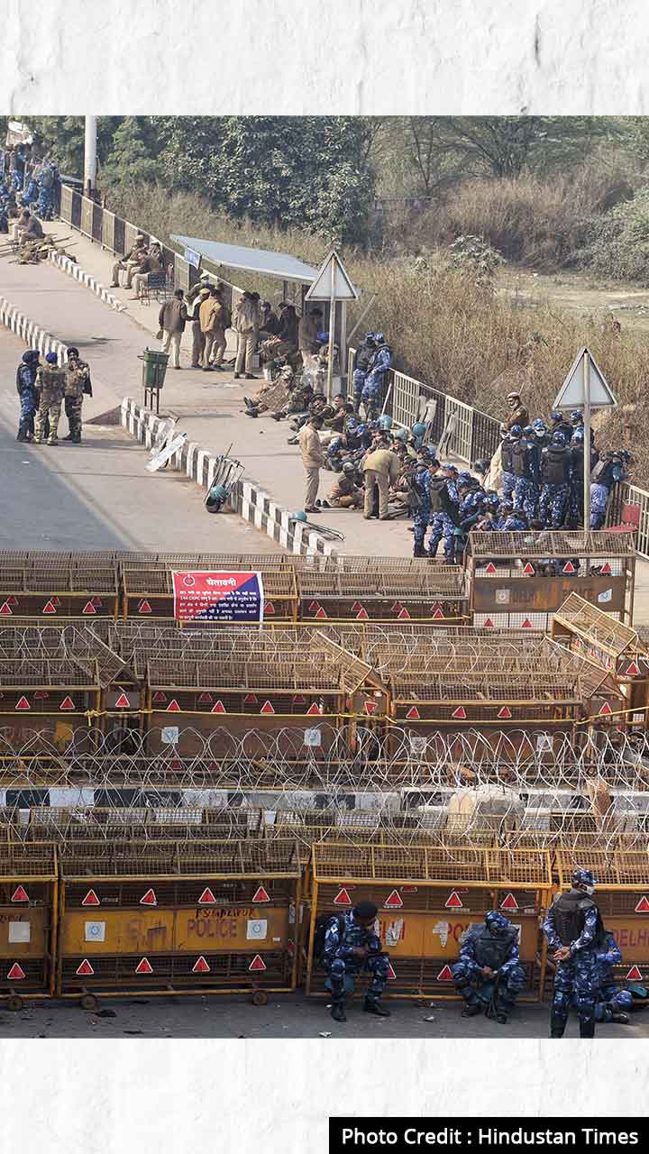 Farmers Protest Delhi Police Sets Up Barricades Near Protest Sites At Delhi Borders Boom 