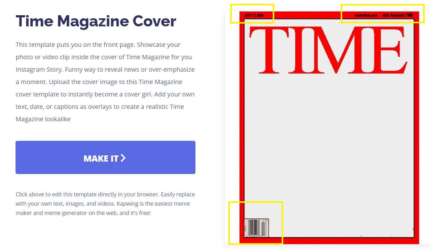 time magazine covers template