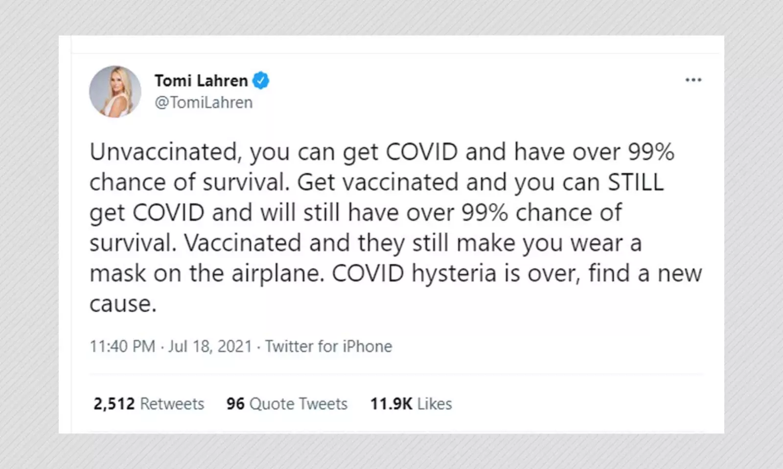 Tomi Lahren Misleadingly Downplays Protection Offered By COVID-19 Vaccines  | BOOM