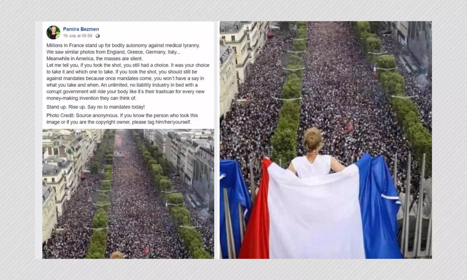 Photo Of French Fans Celebrating World Cup Win Shared As Protest Against  COVID-19 Vaccine | BOOM