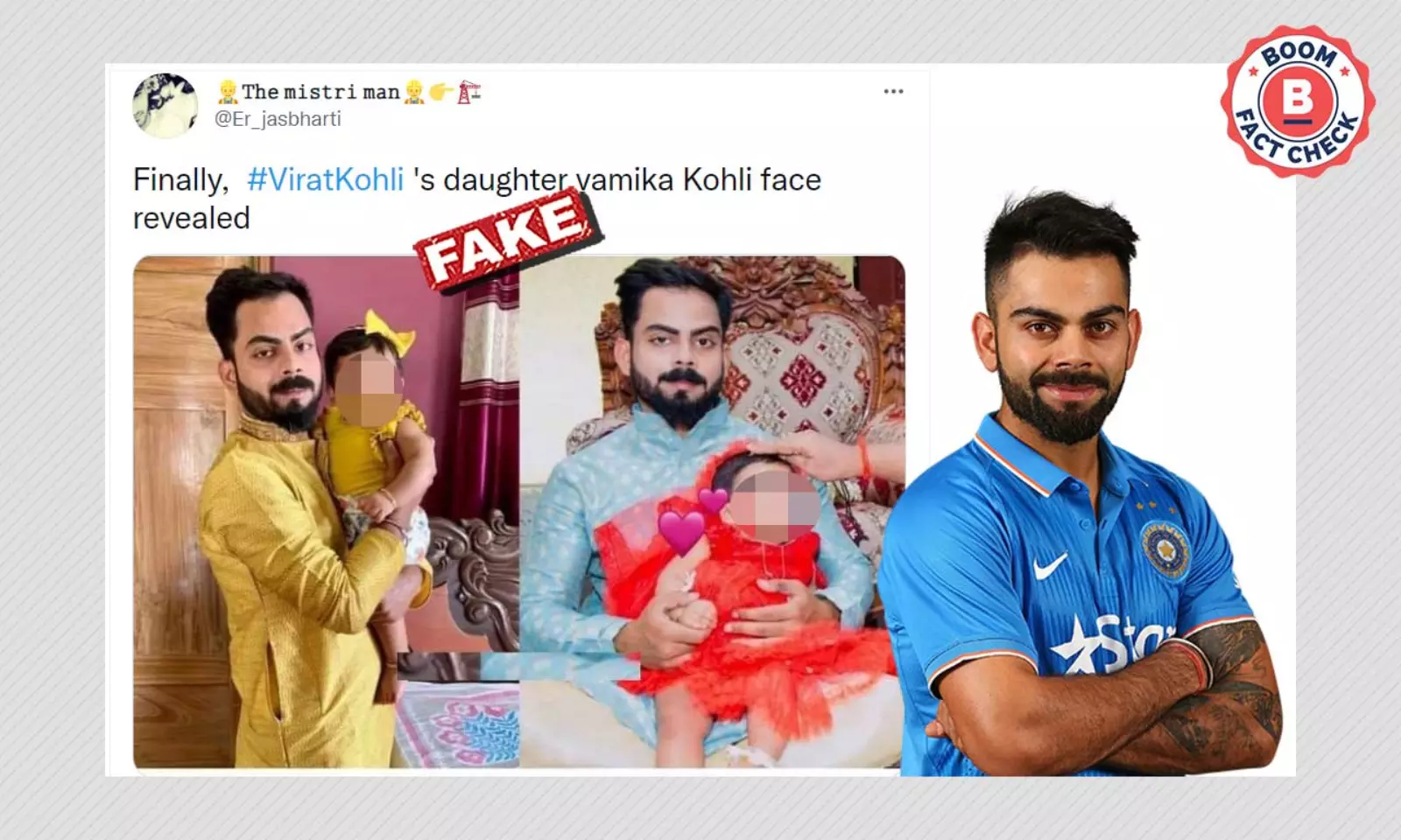 Photo Of Virat Kohli Lookalike Viral As Cricketer Posing With Daughter |  BOOM