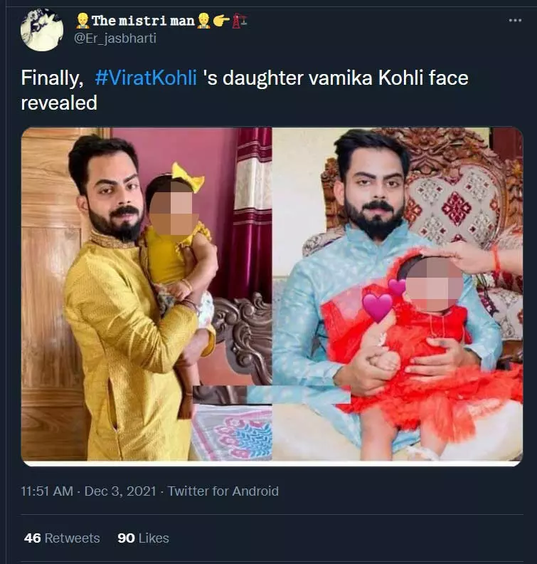 Virat Kohli Xxx Video Hd - Photo Of Virat Kohli Lookalike Viral As Cricketer Posing With Daughter |  BOOM