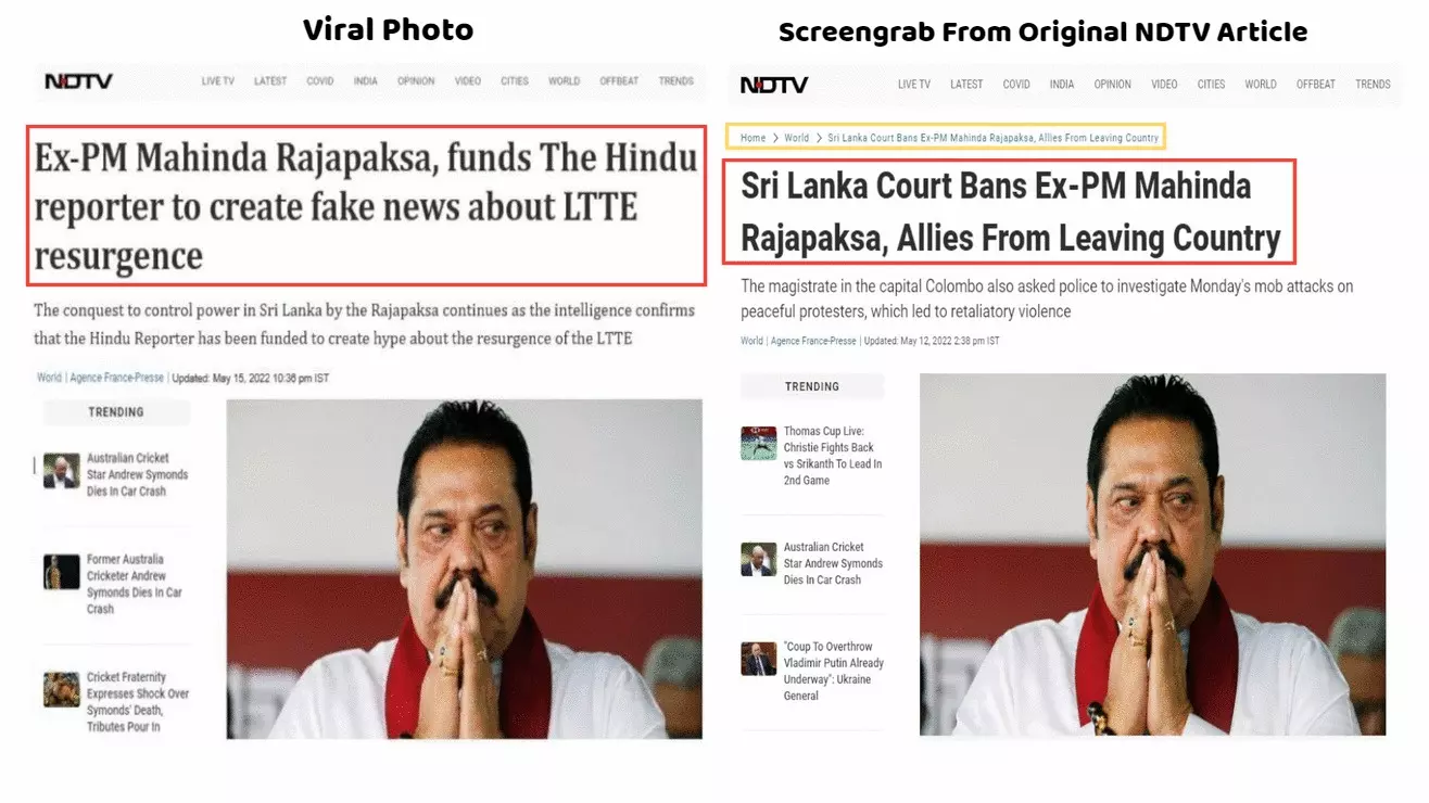 Comparison With Original NDTV Article