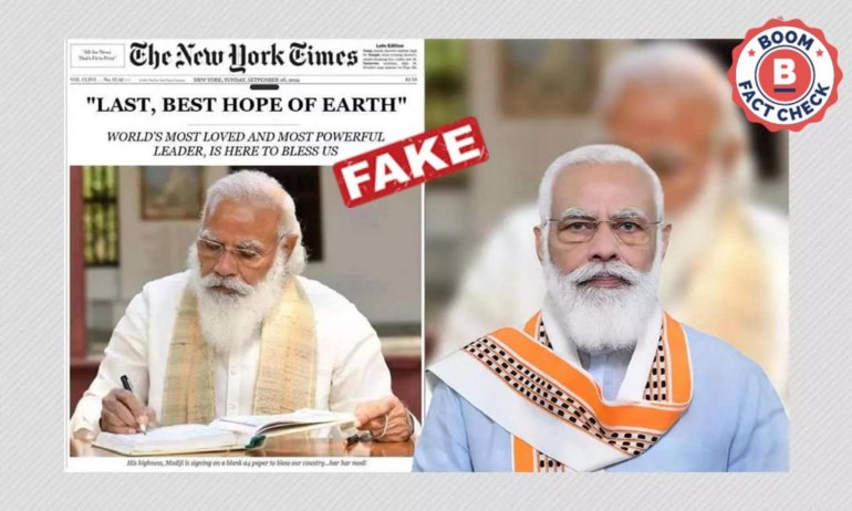 No, The New York Times Did Not Call PM Modi 'Last, Best Hope Of Earth ...