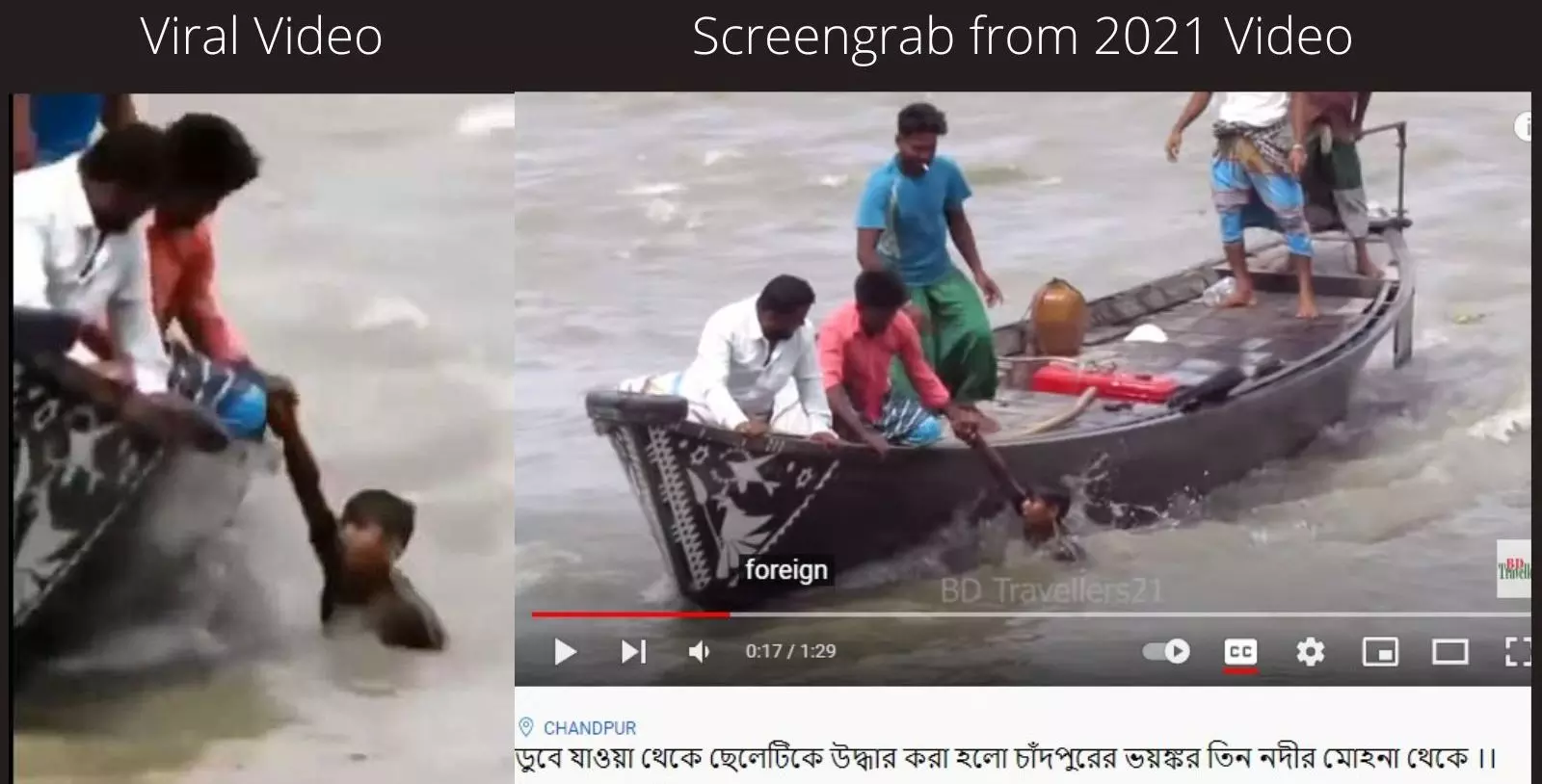 Chandpur Xxx Full Video - Video From Bangladesh Falsely Shared As Boy Rescued From Chambal River |  BOOM