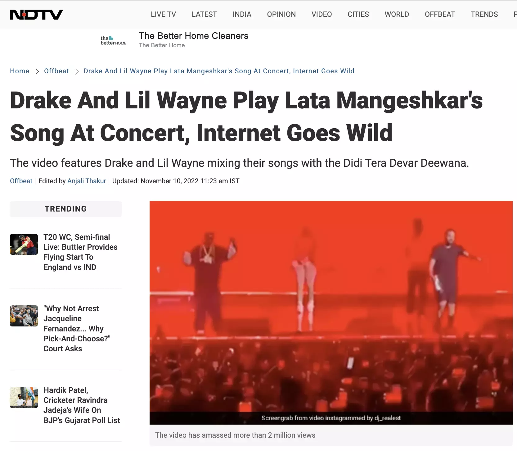 Viral Video of Lata Mangeshkar Song Being Played at Drake Concert Is  Doctored | BOOM