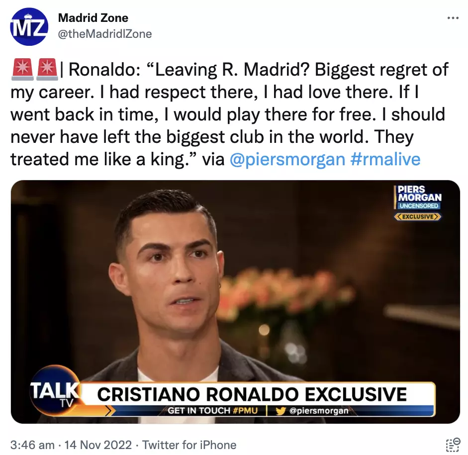 Cristiano Ronaldo is out at Manchester United after an explosive interview  : NPR