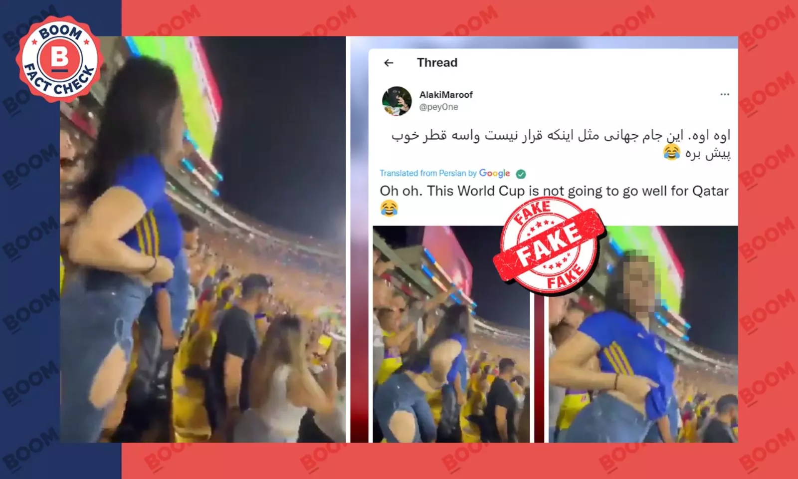 A video footage of woman flashing spectators in public is not from FIFA  World Cup 2022 in Qatar