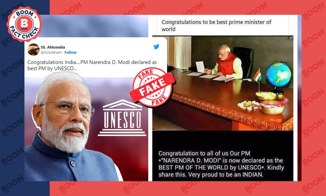 UNESCO Calls PM Modi As World's Best Prime Minister? Fake Claim Revived ...