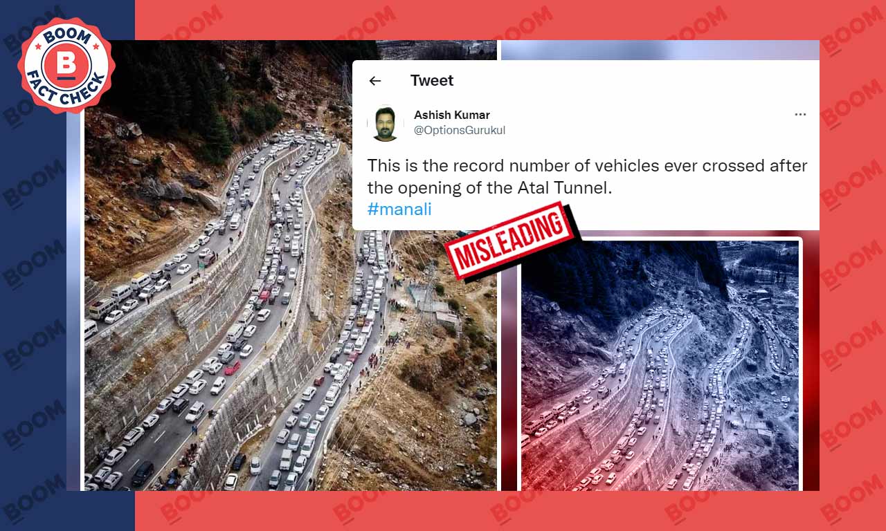 Old Image Of Traffic Jam On Leh-Manali Highway Shared As Recent