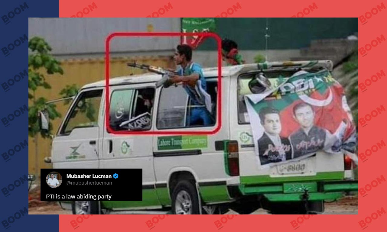 Did Imran Khan's Supporters Brandish Gun At PTI Rally? A Fact Check