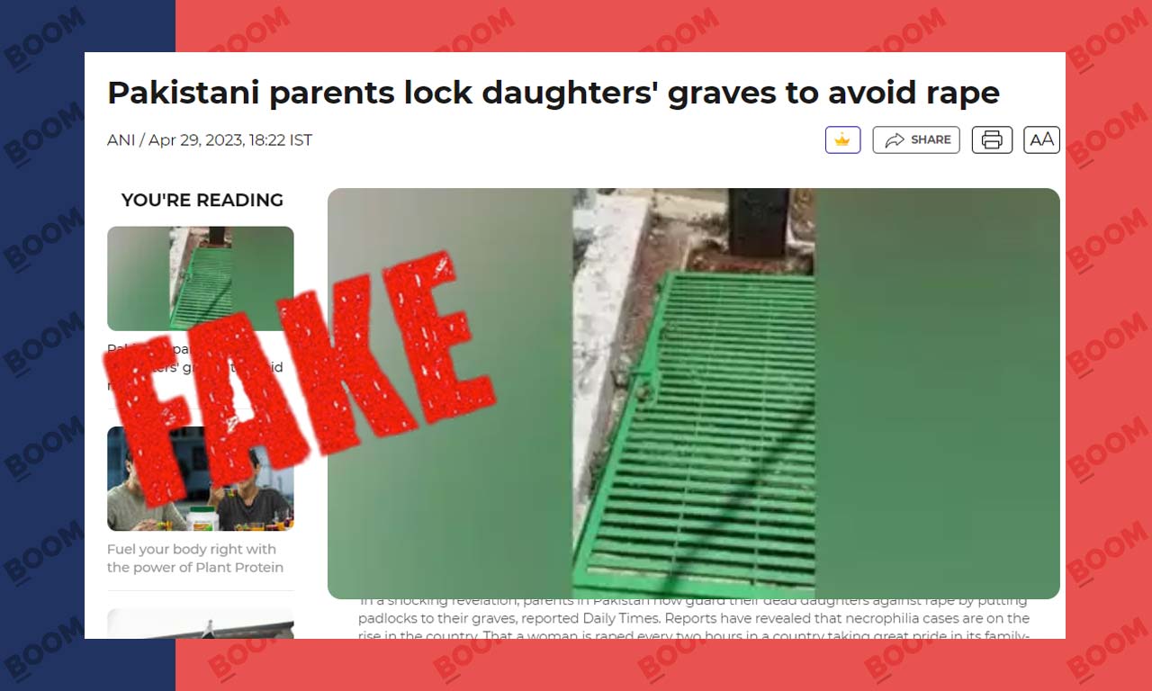 News Outlets Peddle Photo Of Locked Grave With Communal Spin