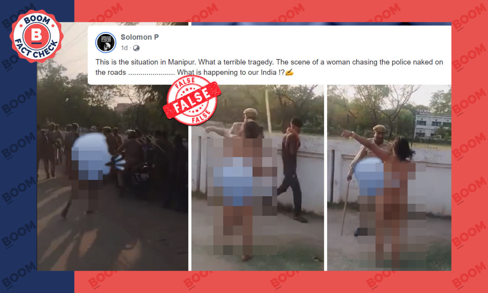 Video From Uttar Pradesh Viral As Naked Woman Chasing Police In Manipur BOOM image