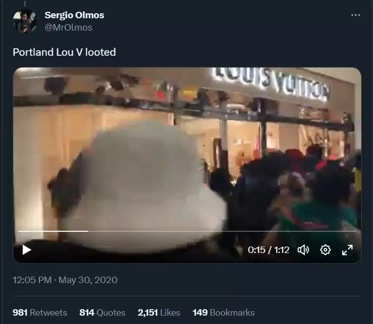Old video of people looting a Louis Vuitton store in U.S. linked to  protests in France - Fact Crescendo