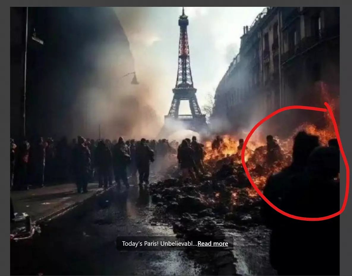 Dystopian Photo Of Eiffel Tower Amid Riots In France Is AI-Generated | BOOM