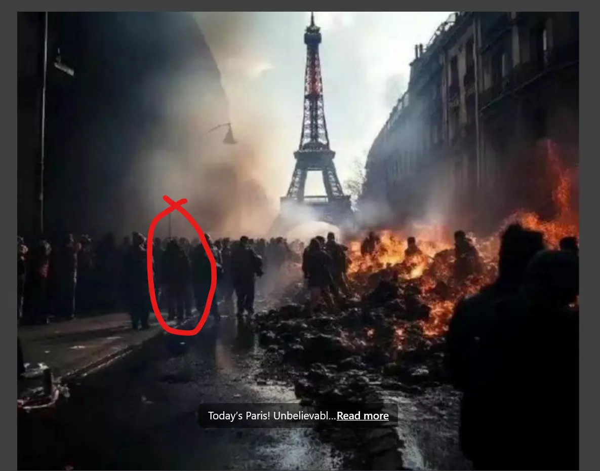 Dystopian Photo Of Eiffel Tower Amid Riots In France Is AI-Generated | BOOM