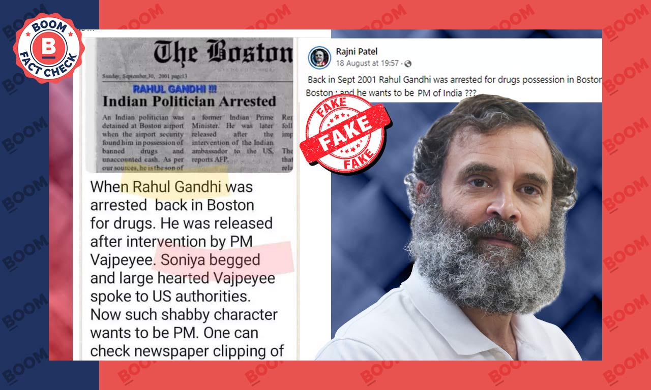 Fake Newspaper Clip Of Rahul Gandhi's Boston Arrest Resurfaces | BOOM