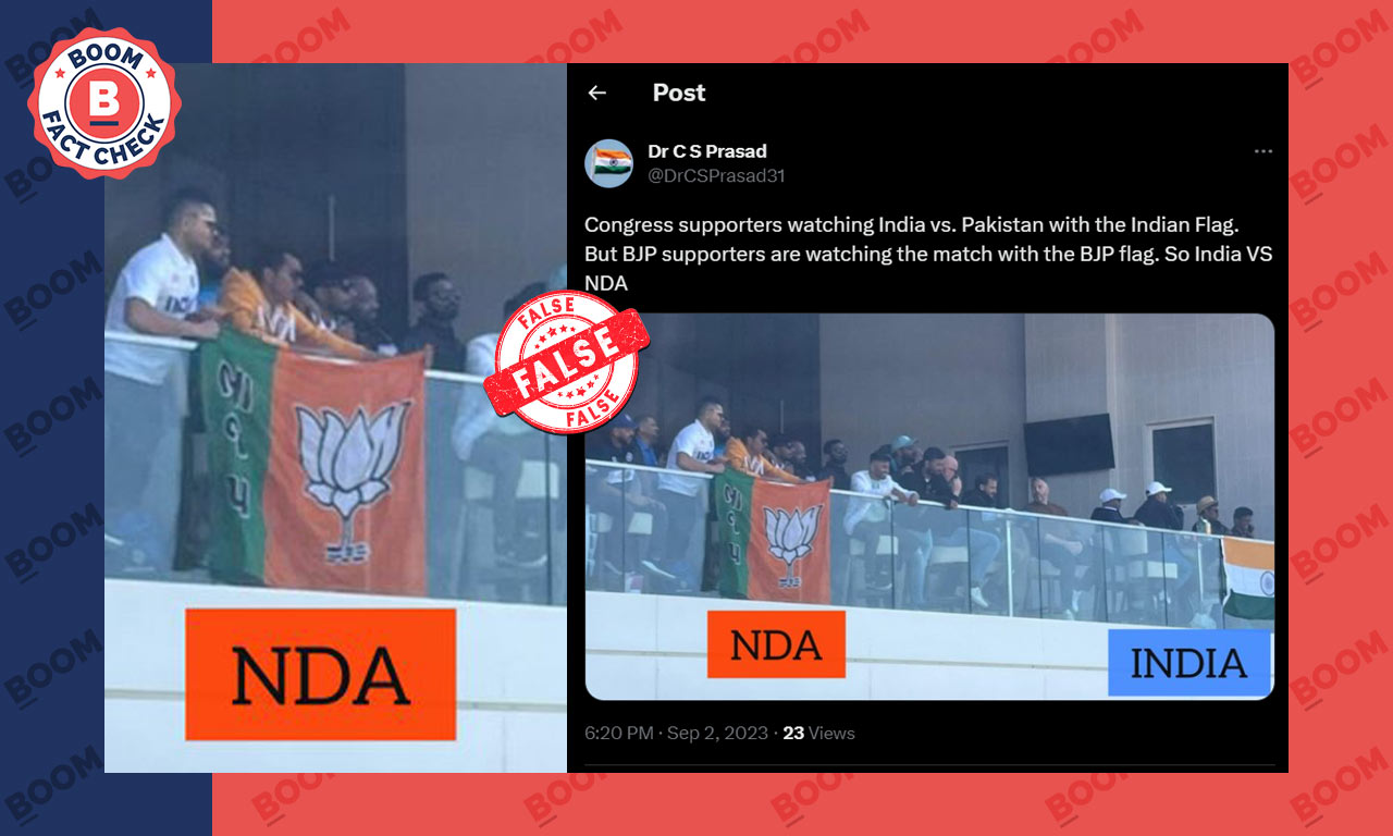 Asia Cup: Old Photo Falsely Shared As BJP Flag Spotted During India Vs ...