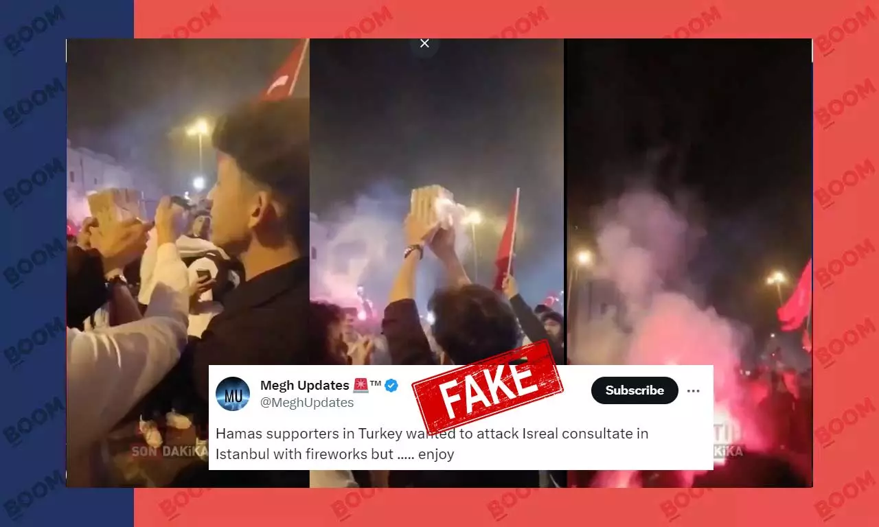 Old Video Shared As Protesters Attacking Israeli Consulate In Istanbul