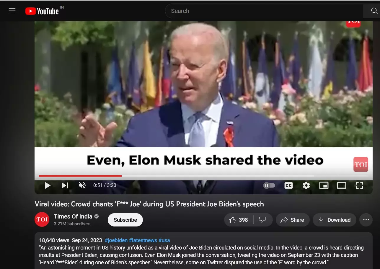 Biden: A skit from a really bad movie: Joe Biden collides with flagpole  in viral video, sparks mass trolling online