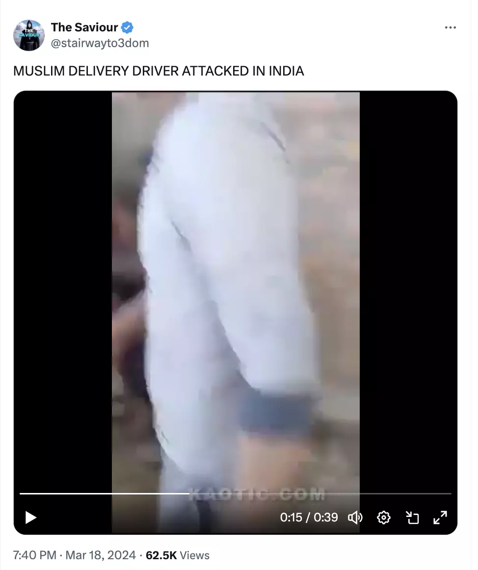 Video of Delivery Boy Being Thrashed Peddled With False Communal Claim |  BOOM