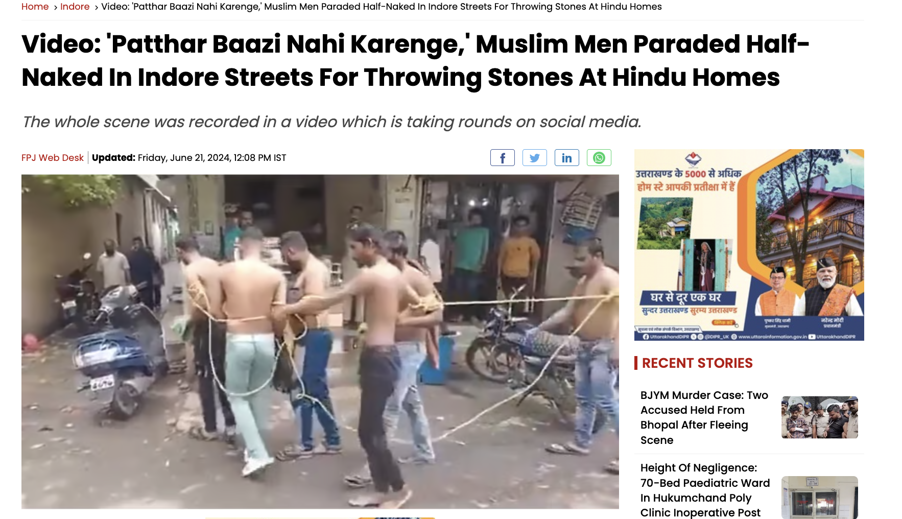 Video of Men Being Paraded In Indore Viral With False Communal Claim | BOOM